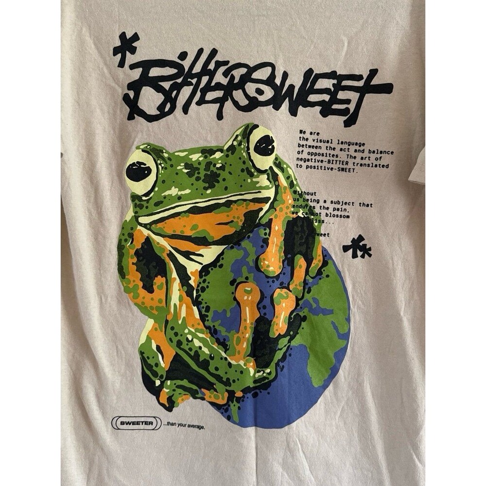 Bitter sweet frog graphic t-shirt size large